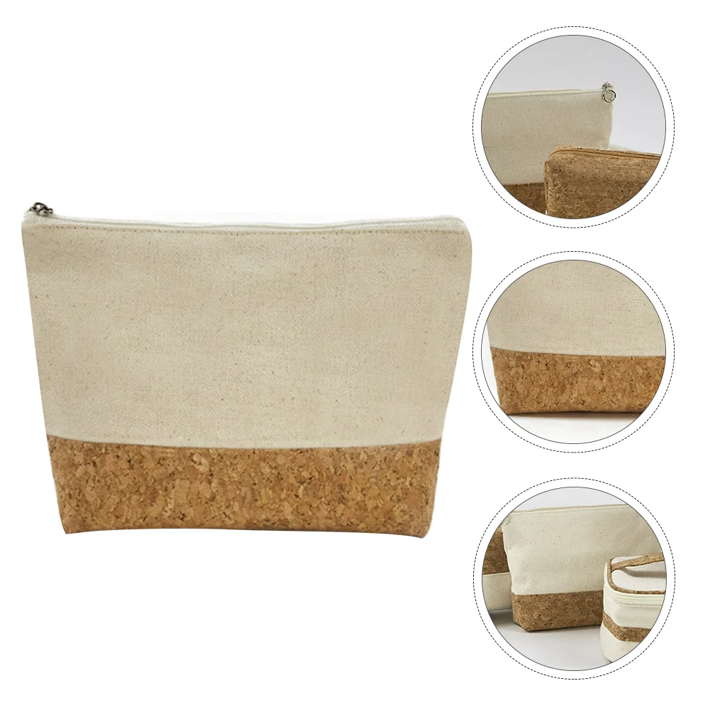 

1Pcs Bag Wood Grain Travel Makeup Toiletry Pouch Portable Personal Care Wash Bag Toiletry Pouch