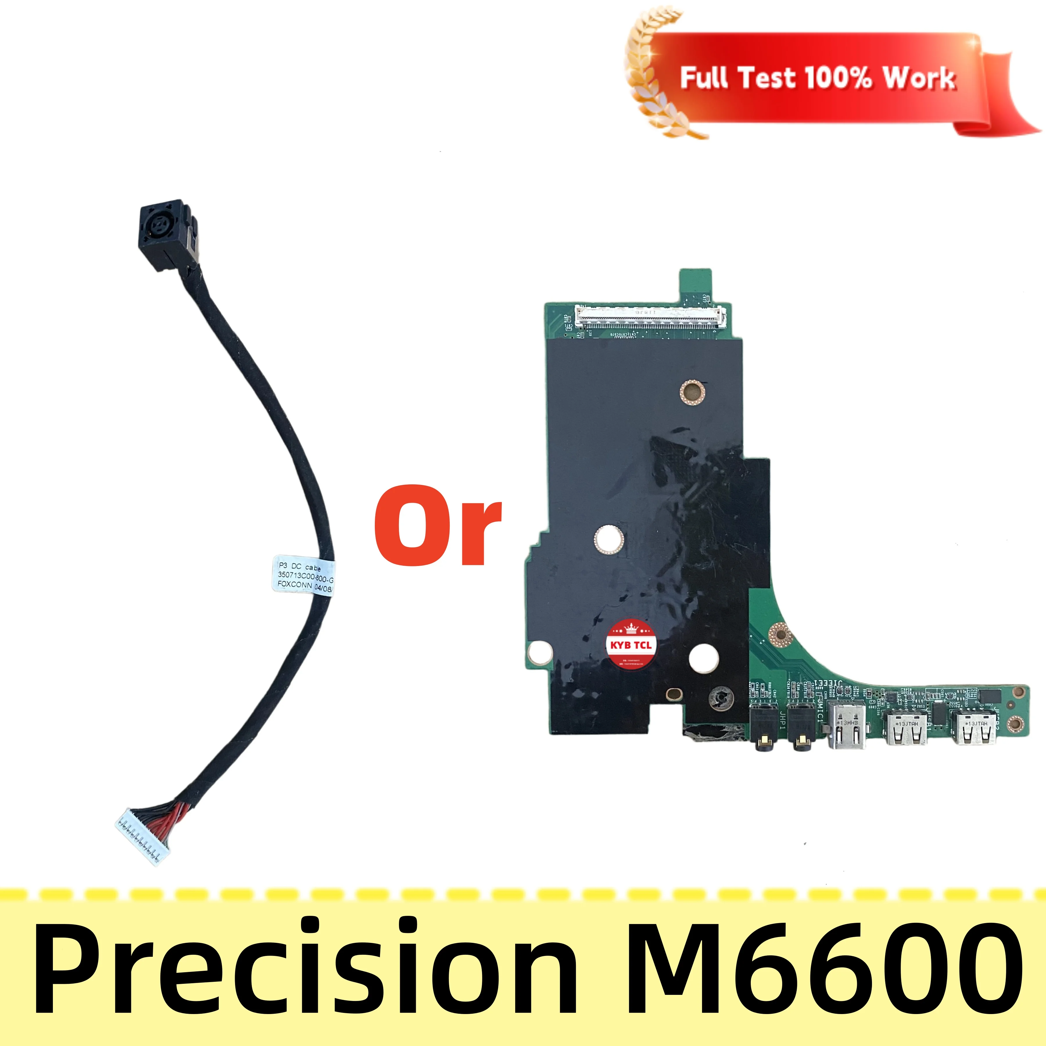 Cable de alimentación DC IN o placa lectora de tarjetas USB SD de audio para Dell Precision M6600 350713C00-600-G 350713C00 0JNGMJ JNGMJ 00MX99 0MX99 CN-00MX99 CN-0JNGMJ