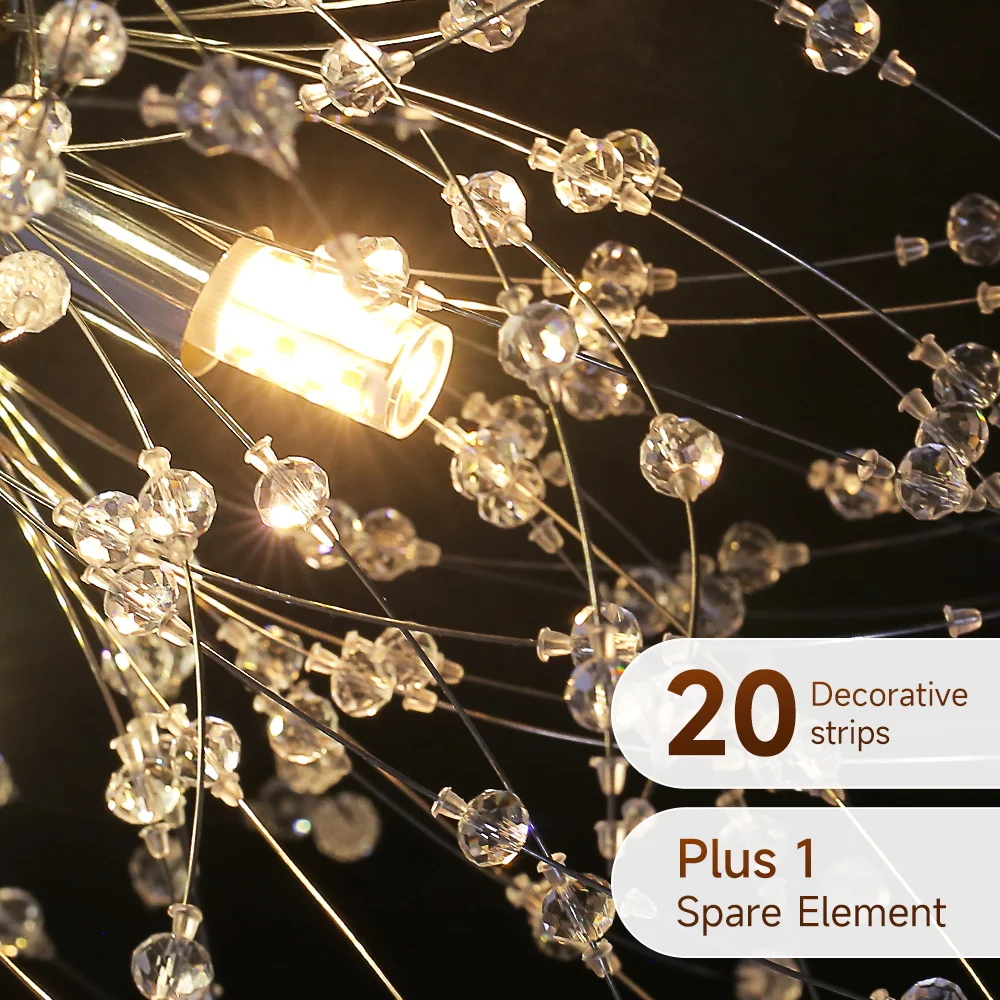 Modern Dandelion LED Pendant Lights Living Room Dining Room 8 Heads G9 Bulb Pendant Lights Starry Fireball Lighting Fixtures