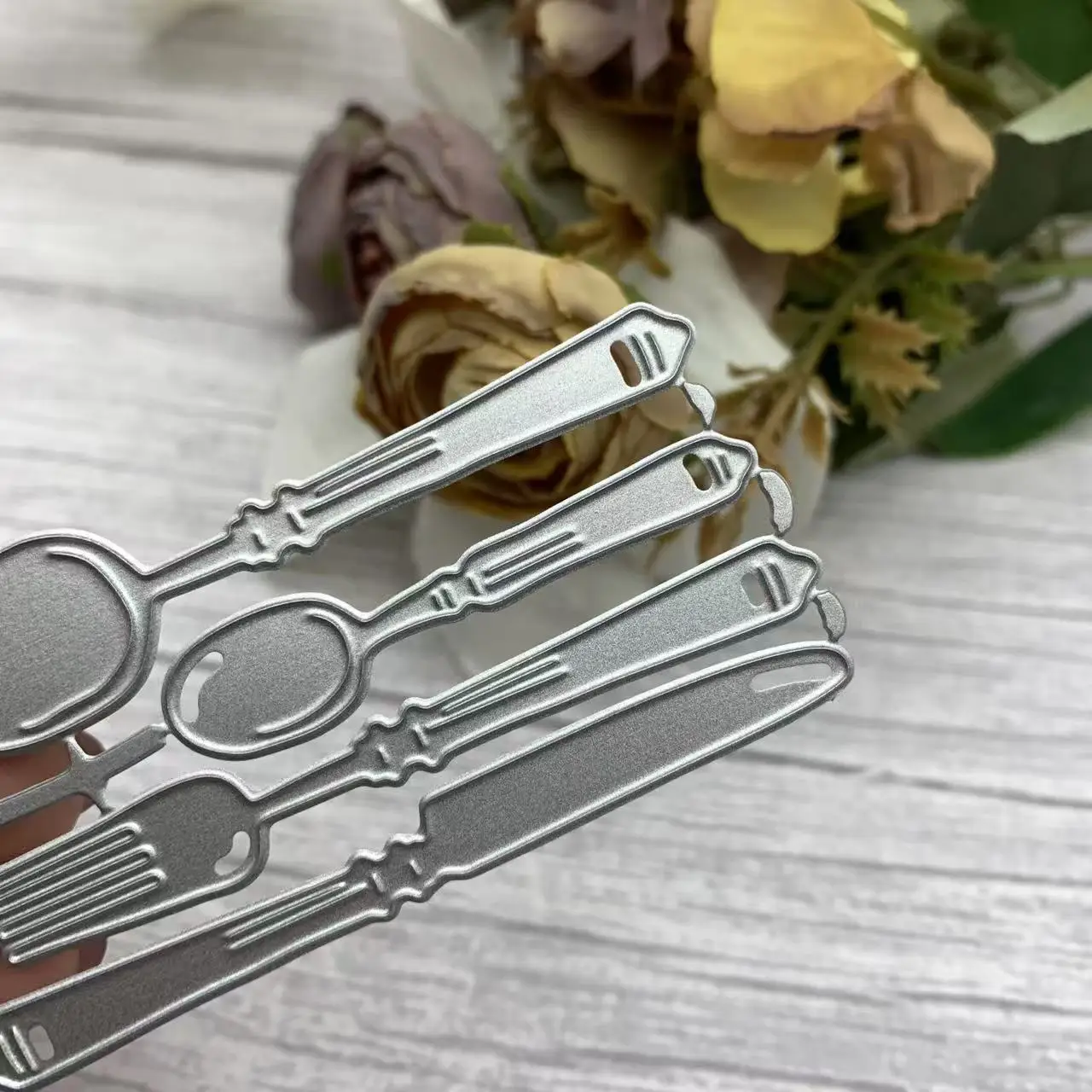 Vintage Besteck Metall-Stanzformen für DIY Scrapbooking Karten Bastelarbeiten – Detail 2