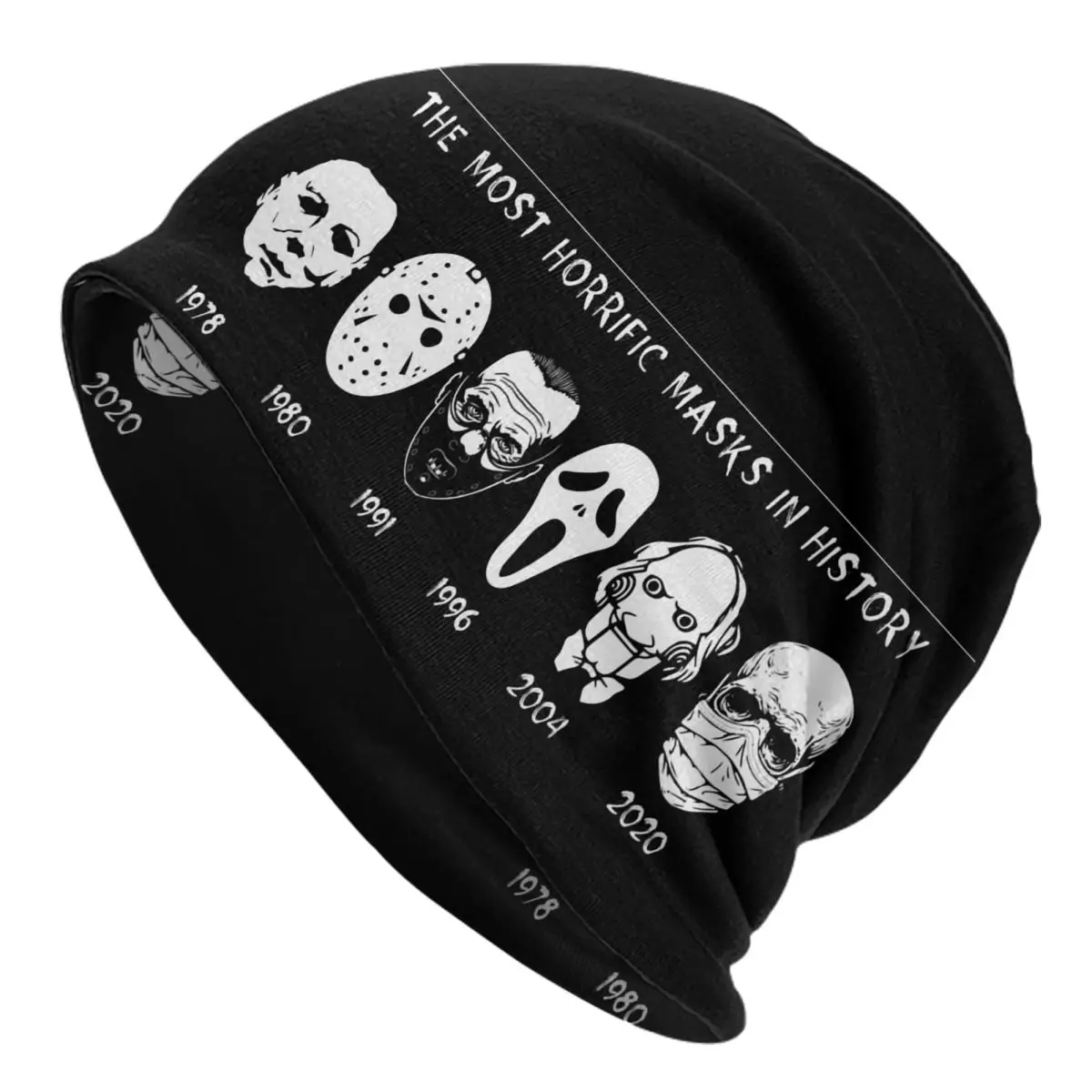 Horror Masks Warm Knitted Cap Fashion Bonnet Hat Autumn Winter Outdoor Beanies Hats for Men Women Adult