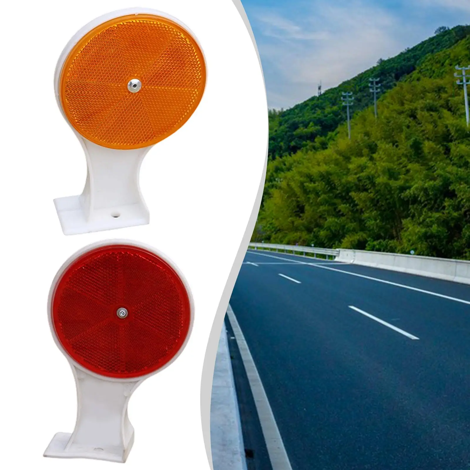 Reflective Driveway Marker 10cm Versatile Pavement Sign Double Sided Warning Sign for Emergency Parking Tunnels Highways Trucks