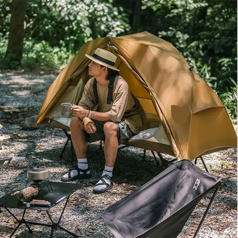 

2 Person Cot Tent 1 Single Outdoor Camping Bed Taped Seams Lightweight Anti-mosquito Portable Camp Roof Top Tent
