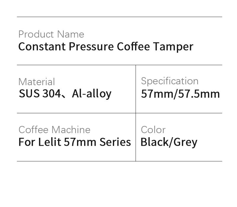 57mm 57,5mm Kaffee Tamper Konstante Druck Quellen Kalibriert Stampfen Für Lelit Anna Anita Werkzeuge Flache Basis Espresso zubehör – Detail 9