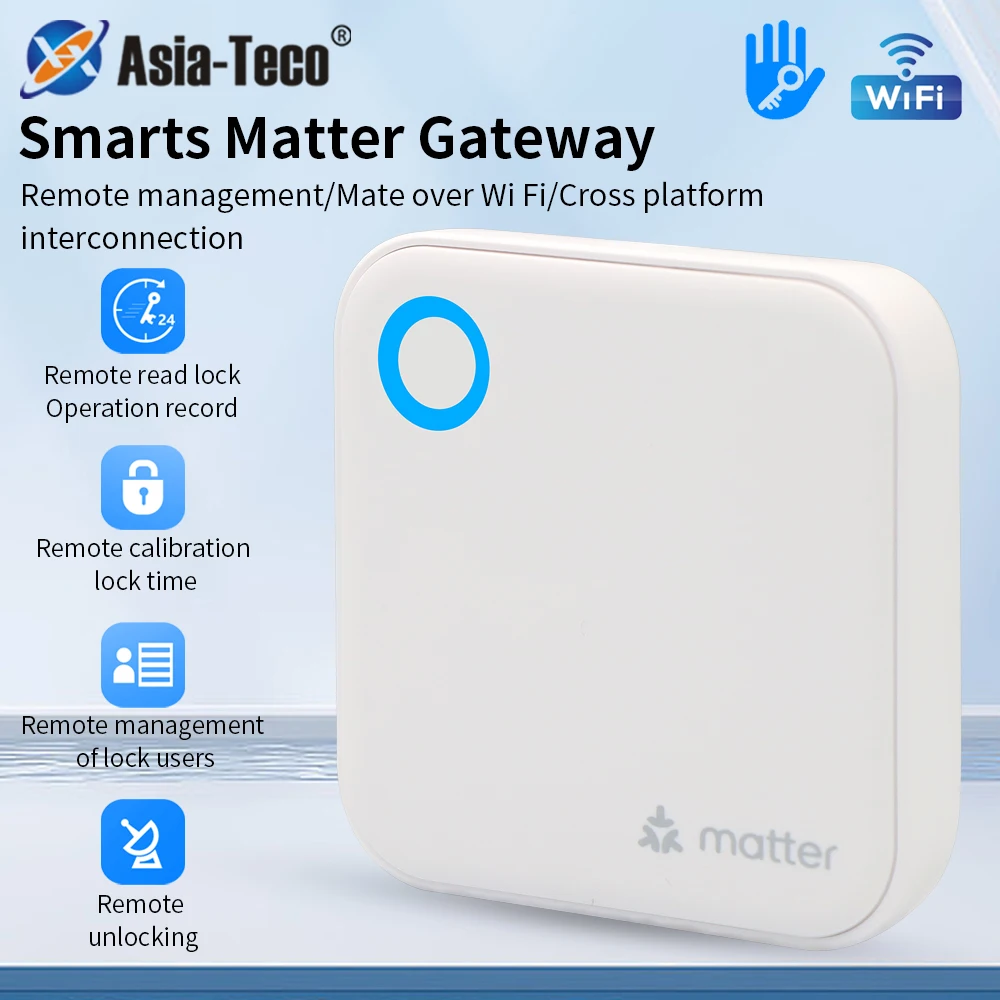 Smart Matter Gateway G6 TTLOCK APP Bluetooth Gateway Smart 2.4G Wifi Wireless Connect Electronic Door Support Apple Home