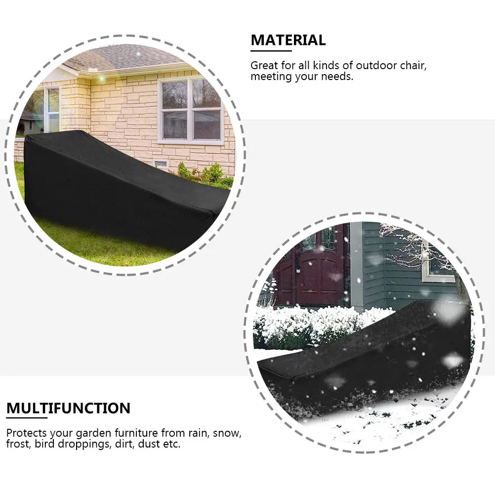 

Waterproof Recliner Chair Cover Outdoor Protective Cover Durable Weather Resistant Polyester Fabric Easy Fold Portable Strong