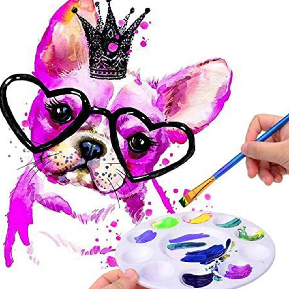 

24pcs Palette Plastic Tray for Mixing Oil Watercolor Pigment Durable Material Space Saving Pigment Mixing Plate Design