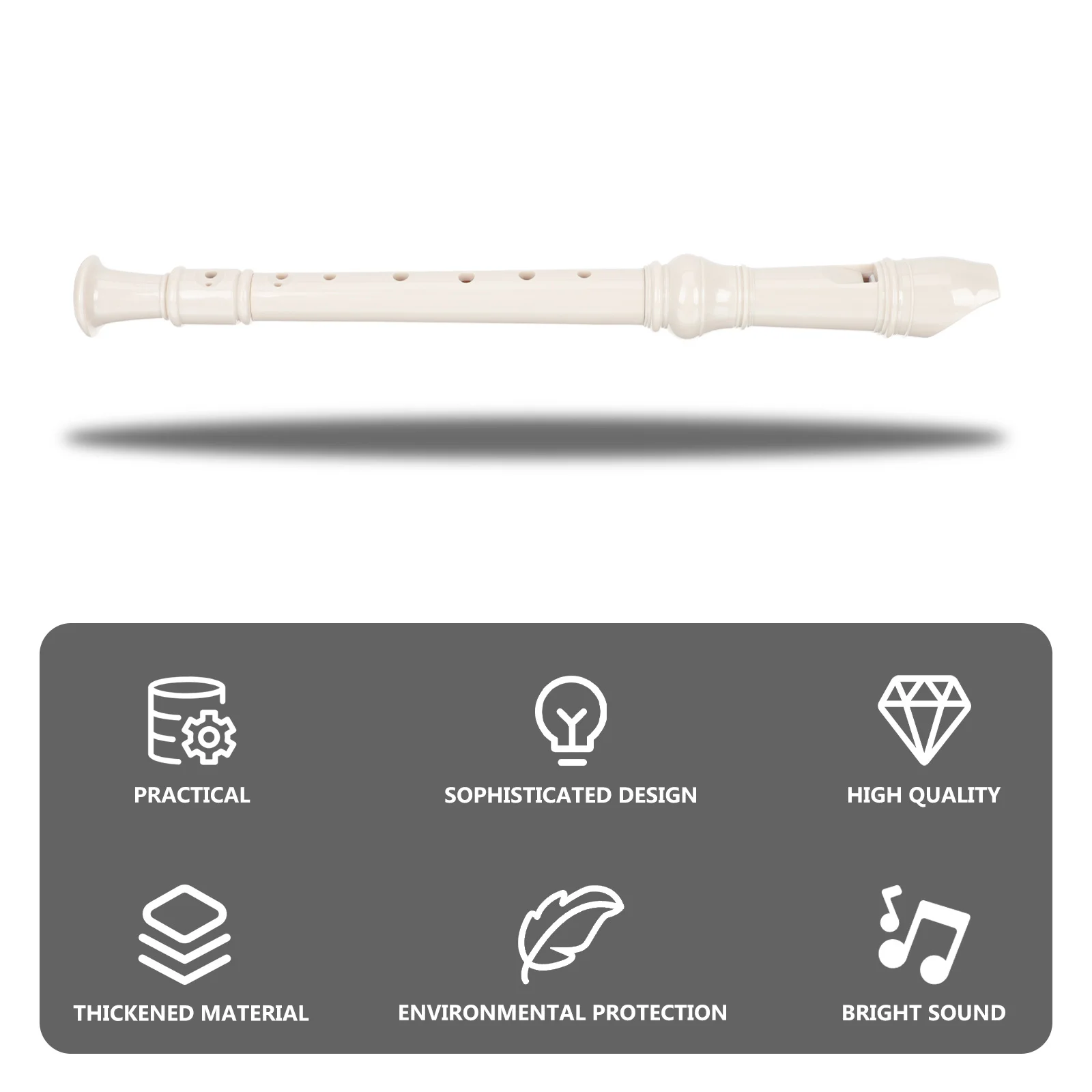 

1Set Plastic 8-Hole Clarinet Kids Beginner Instrument Musical Educational Practice Tool Lightweight Portable for Children