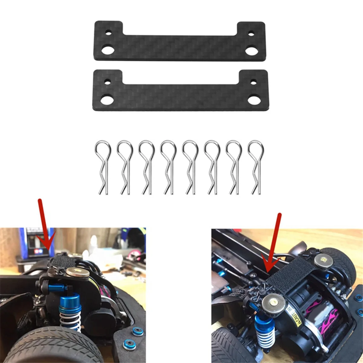 For TAMIYA Tamiya RC XV01 TT01 TT02 Invisible Body Column Fixed Plate Mounting Seat