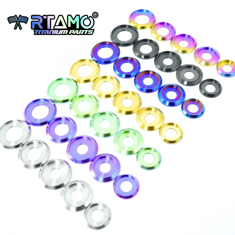 RTAMO M6 M8 M10 Step Washers Titanium Gaskets for Bicycle and Motorcycle Conversions Spacer (1PC)