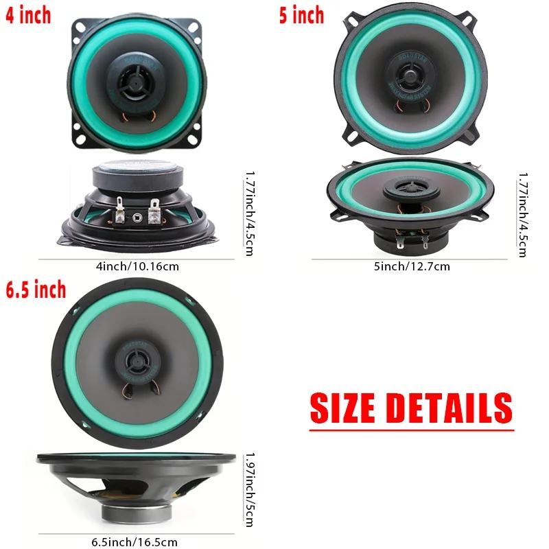 1PC 4/5/6 Inch Car Speakers 100W/160W HiFi Coaxial Subwoofer Universal Automotive Audio Music Full Range Car Stereo Speaker view 2