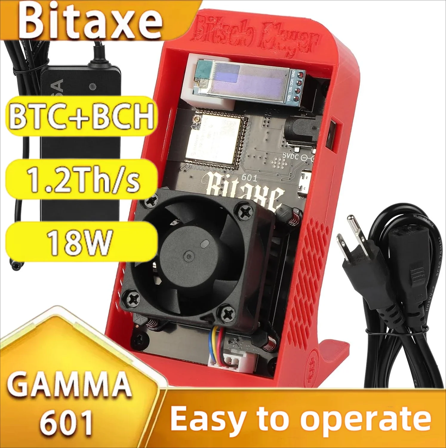 

Bitaxe Gamma 601 Bitcoins Miner BM1370 Asic Chip 1,2TH/s Solo Miner 2,4G Wi-Fi/точка доступа для домашнего использования BTC Крипто-майнер с низким уровнем шума