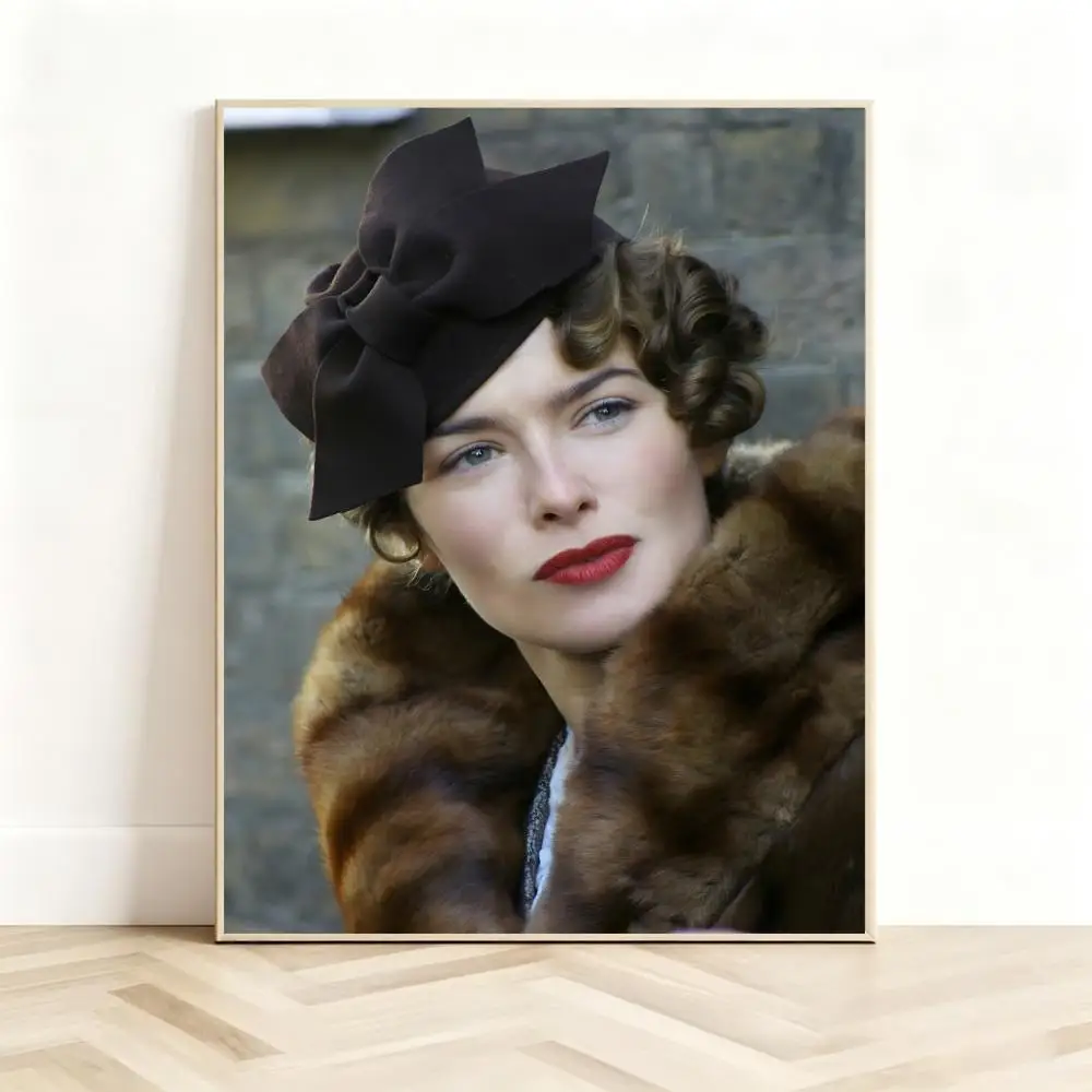Commanding Powerful Celebrity L-Lena Headey Poster Classic Self-Adhesive PP Wall Sticker for Living Room Bar Decor Gift