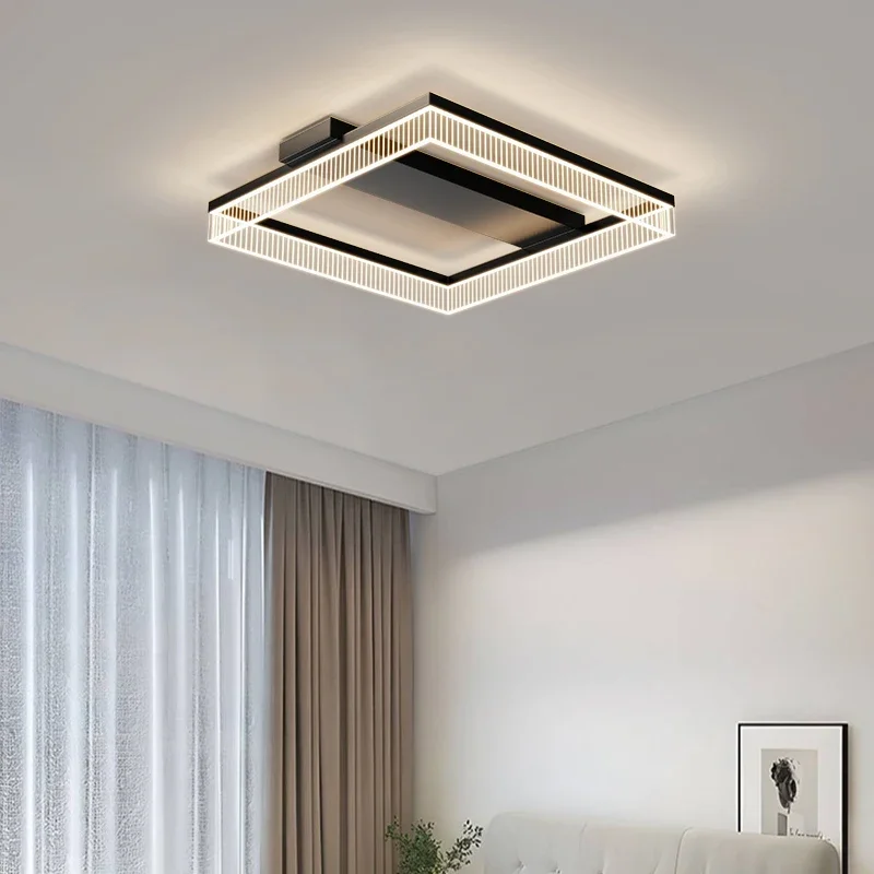 

Living room ceiling lamp - Italian minimalist and elegant main light, luxurious and long rectangular lamp fixture