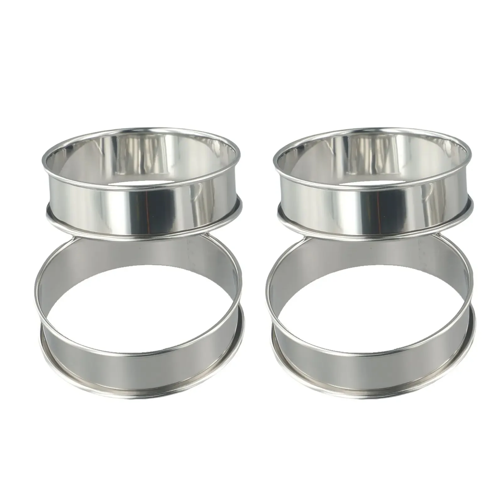 Mousse Ring Muffin Rings For Families DIY Creative Round Muffin Rings Outer Diameter 8.5cm Stainless Steel 100% Brand New