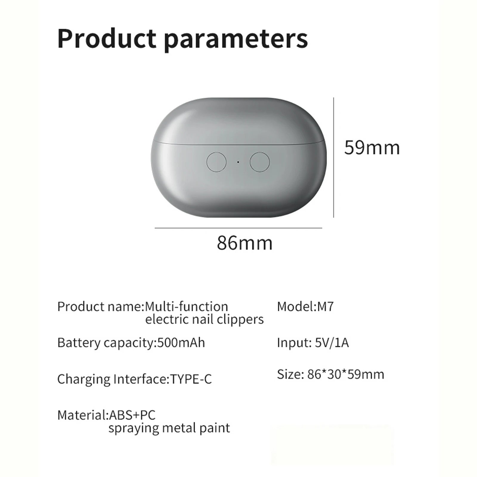 2 في 1 الكهربائية الأظافر القاطع المتقلب الملمع ث/السيارات مصباح ليد TYPE-C شحن التلقائي أظافر المقص آمنة للأطفال الكبار