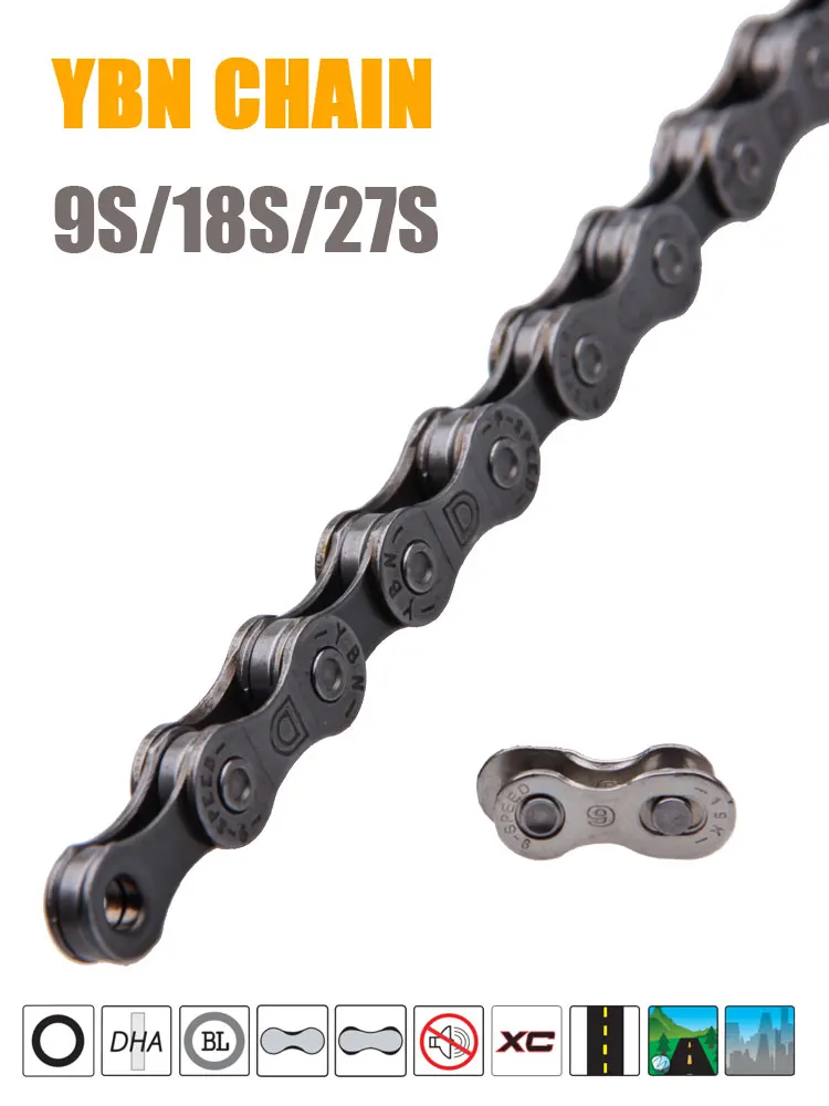 AliExpress nfox Bicycle chain 8/9/10/11/12 speed for mountain bikes and road bikes hollow chain in gold silver and grey with quick link