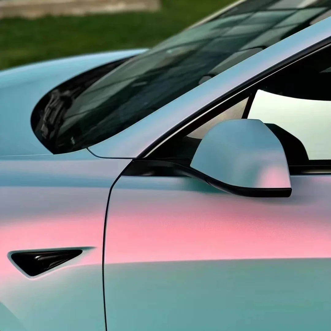 

Euromaster автомобильная виниловая наклейка, меняющая цвет пленка, ПЭТ, матовый хамелеон, синий, красный, радужная автопленка для автомобильной пленки