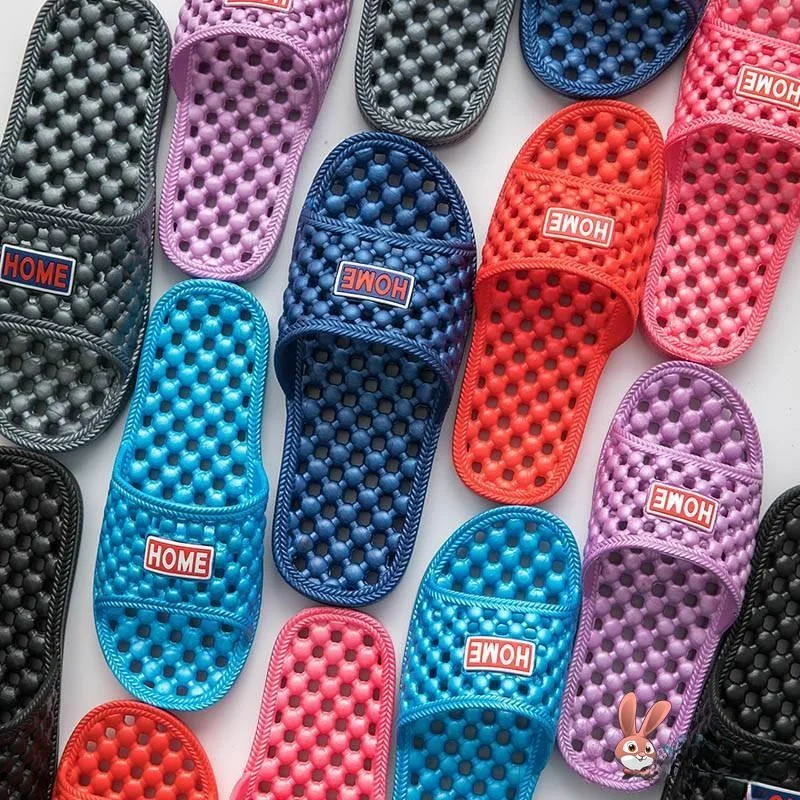 

Women's Bathroom Slippers Hollow out Anti-Slip Silent Water Drainage Shower Massage Home Use Cool Slippers Summer Season EVA ...