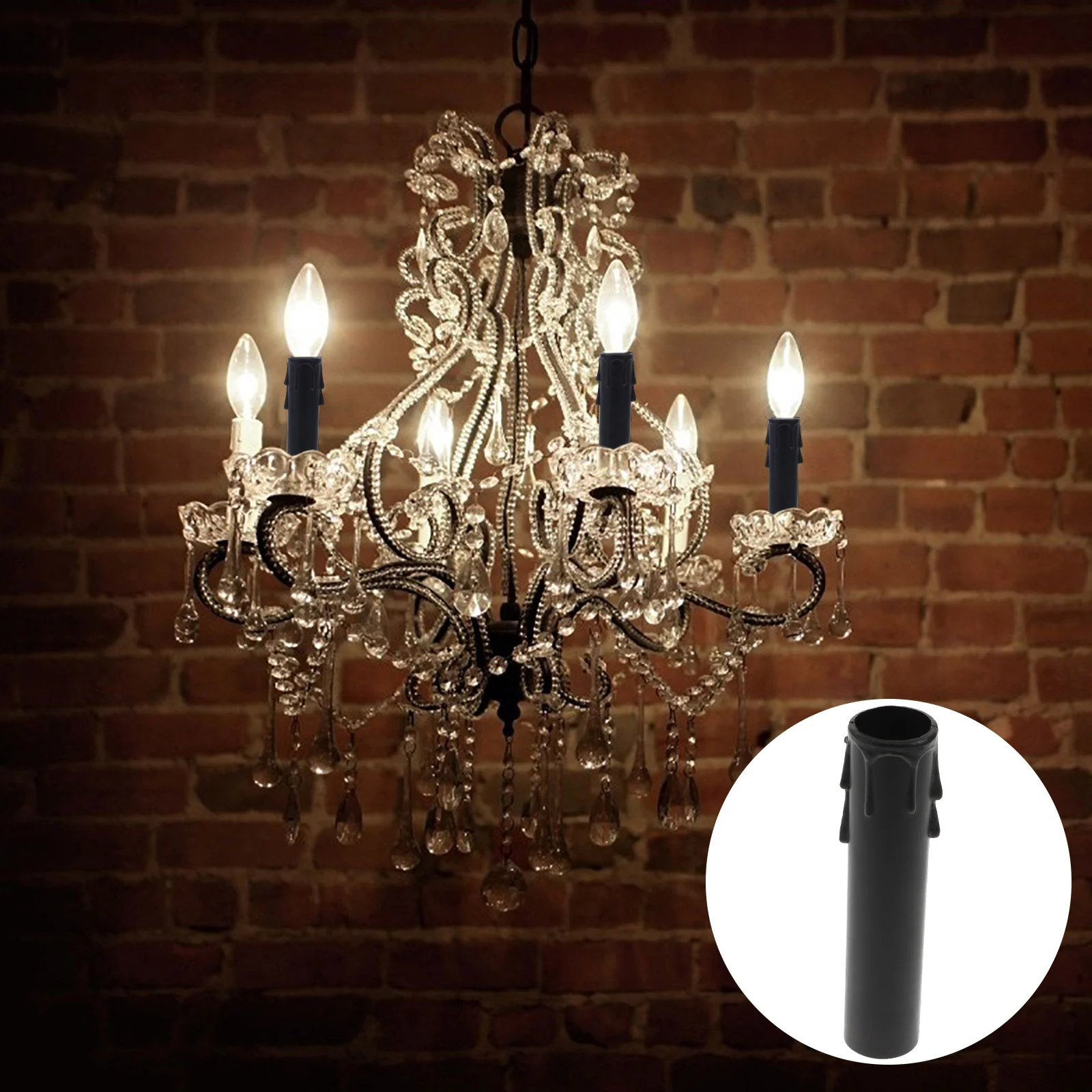 

20 Pcs Chandelier Parts Tear Tube Holders Light Covers Candlestick Sleeves