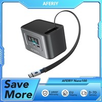 AFERIY Nano100 Portable Power Station 100W 99.2Wh Telescopic Type-C, Carry-on Airplane, 1.5h Charge 3000+ Cycles LiFePO4 Battery