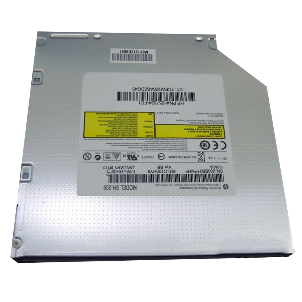 Grabador de DVD CD RW Unidad de disco óptico SATA interno de 9,5 mm Grabador de DVD para portátil SU-208-N33R