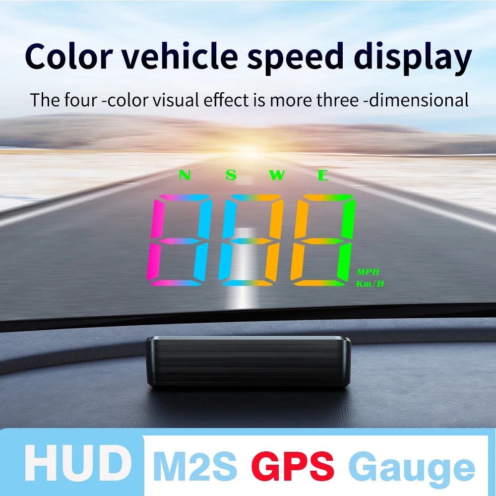 

HUD Head-up Display For All Cars M2S Head-up Display Speedometer HD LCD Projection On Glass Windshield Projector Auto Accessiory