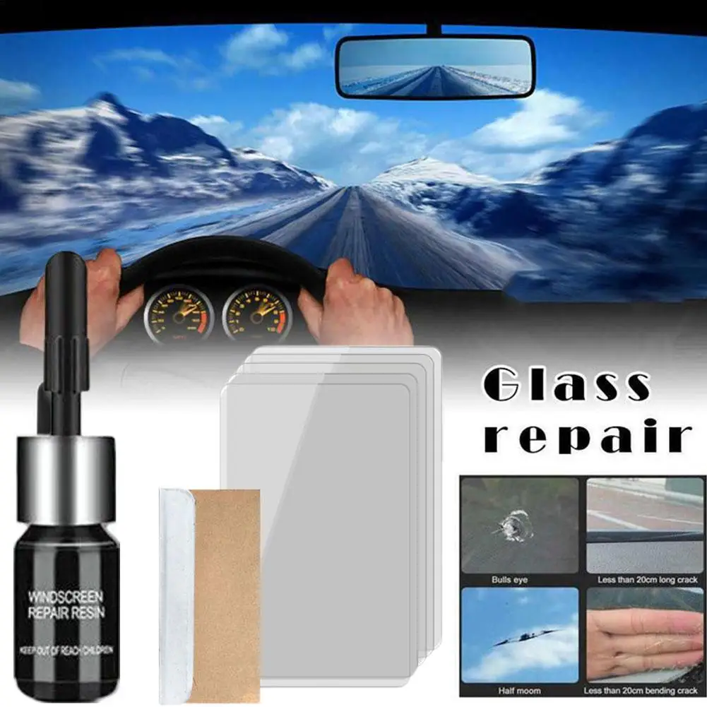 

Auto windshield scratches resin repair liquid window polishing nano ceramic protective coating cleaning maintenance repair kit