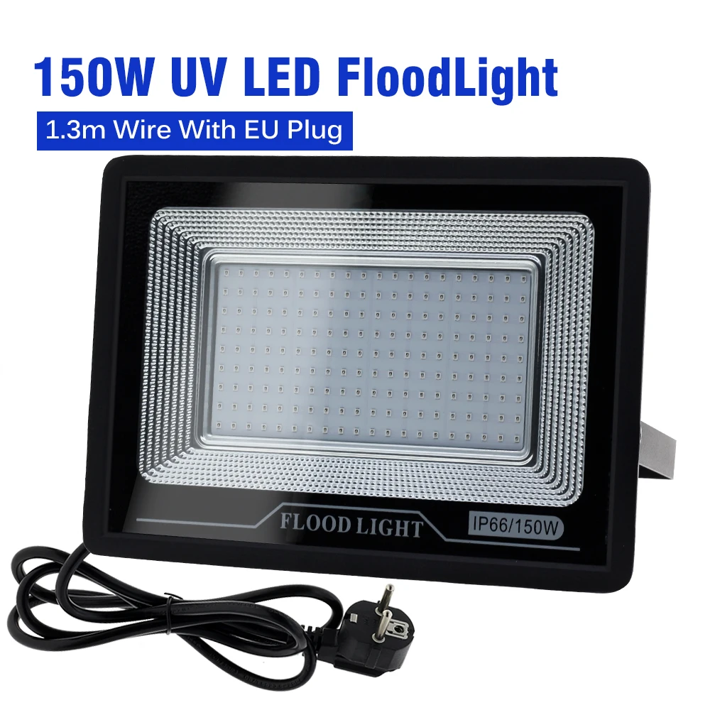 UV LED-schijnwerper, UV-fluorescerend podiumlicht, waterbeschermende IP66, 50W 100W Halloween Party zwart licht
