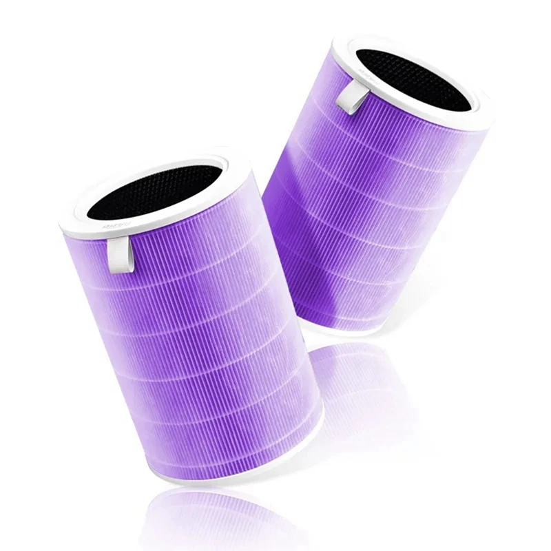 2 PCS HEPA Filter Replacement Purple For Xiaomi Mi Air Purifier 3C 3H 3, 2C 2H 2S, Pro, Part M8R-FLH H13 True Air Clean Dust VOC