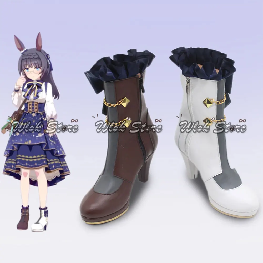 Uma-musume bonito derby zenno rob roy cosplay sapatos botas anime festa de halloween carnaval role play sapatos mulher homem personalizado