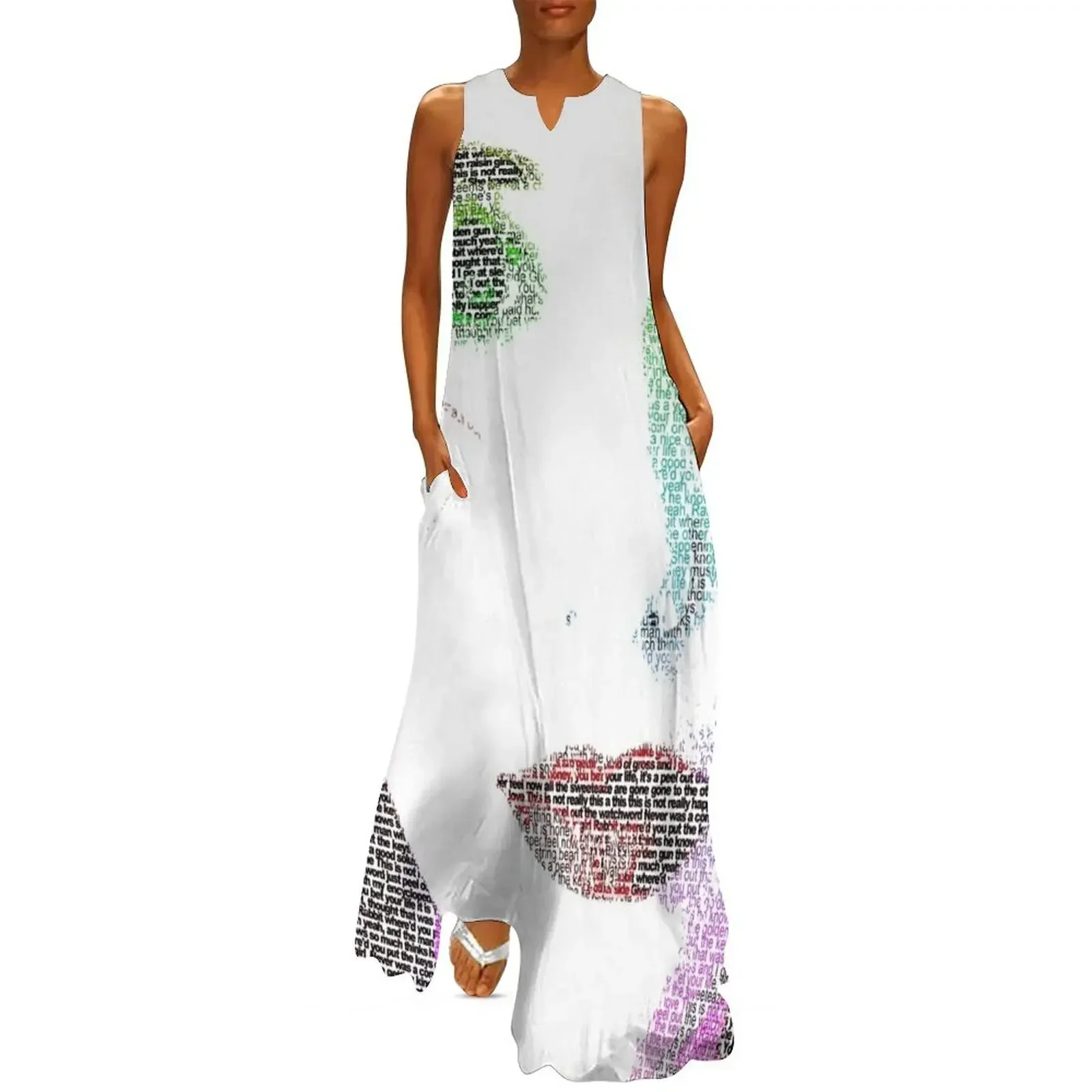 

Tori Amos Word Portrait (Using the lyrics from Cornflake Girl) Long Dress summer dress korean women Long dress woman