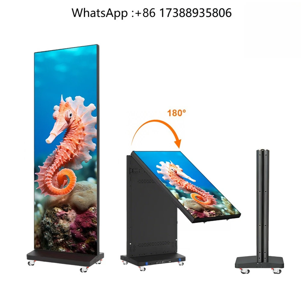 Indoor Stand Portable Digital Poster Led Screen Display Player P2.0 P2.5 Cabinet 1920x1080 HDR10 5-Year Warranty LED Display
