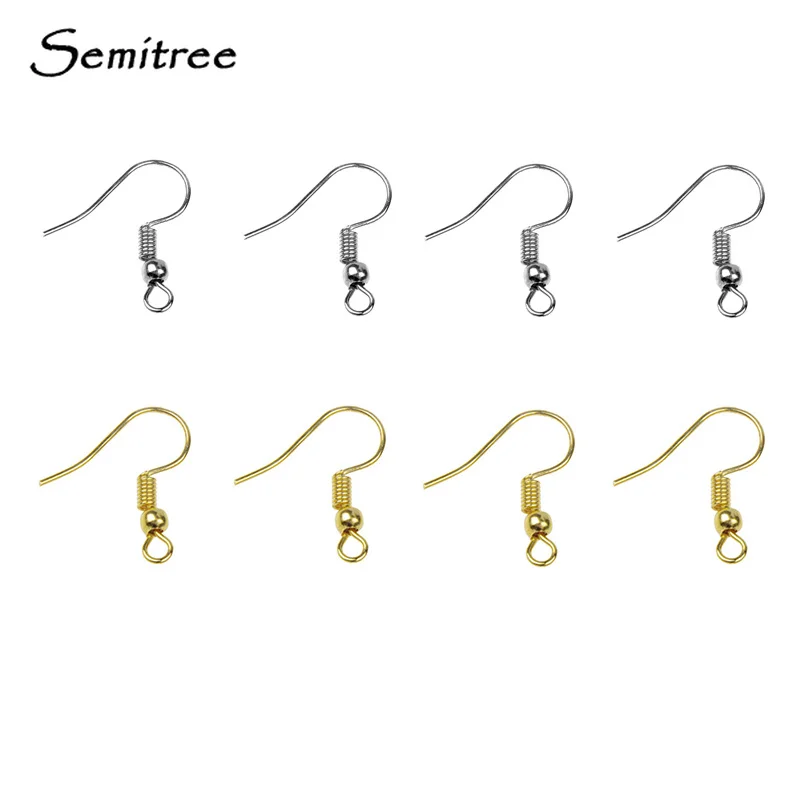 50pcs Gold Color Plated Stainless Steel Ear Wire Hooks Earrings Findings DIY Jewelry Earring Making Handmade Accessories