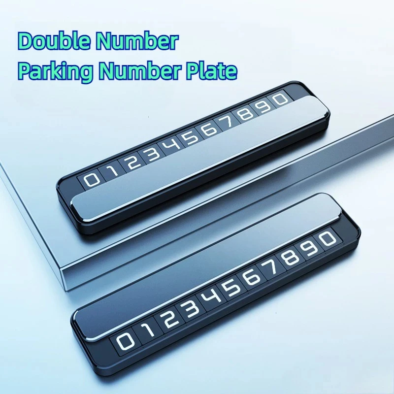 New Double-number Temporary Parking Sign Car Moving Number Plate Creative Hidden Temporary Parking Sign, Car Decoration image 4