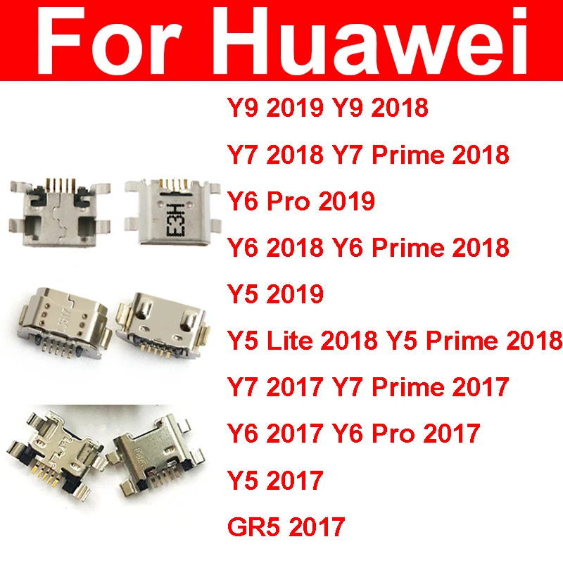 USB Charging Plug Port For Huawei Y9 Y7 Y6 Pro Y5 Prime Lite GR5 2017 2018 2019 USB Jack Connector Charger Plug Dock Flex Cable