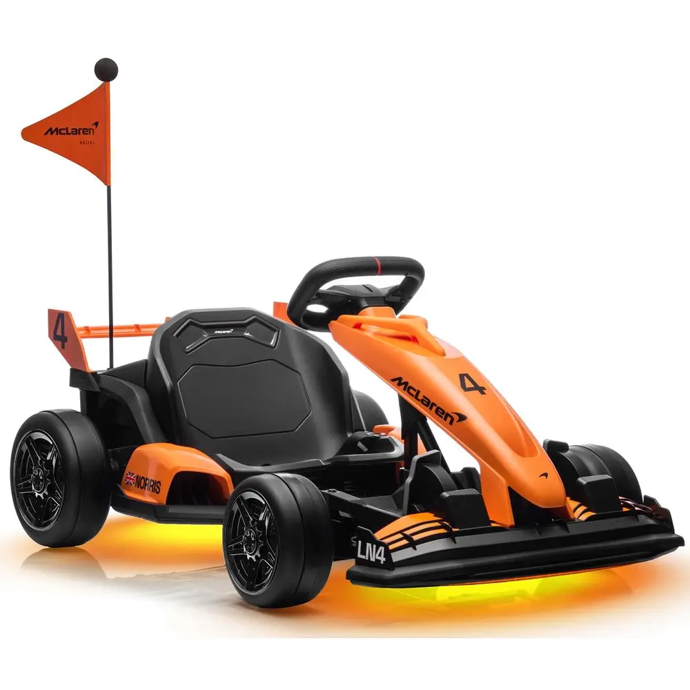 

Ride On Licensed McLaren Electric Go Kart for Kids, 36V 9AH Battery Powered Drift Kart Car with Adjustable Seat, Ride on Crazy