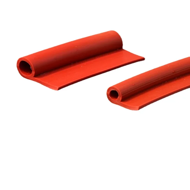 

Quality 1Meters P Type Red Silicone Rubber Seal Strip High Temperature Oven Door Window Weatherstrip Oven Parts Thickness 2mm