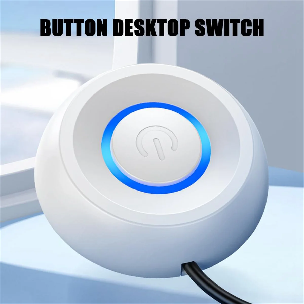 AT87-1.8m Computer Desktop Switch PC Motherboard External Start Power On/Off Button Extension Cable Round Startup Switch(B)