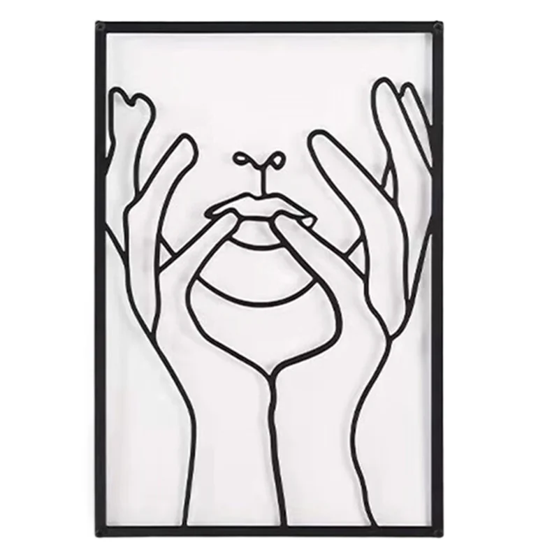 

AOAO-простой силуэт женского тела абстрактная линия 1 шт. утолщенная металлическая линия художественный настенный декор, домашний подвесной декор настенные скульптуры