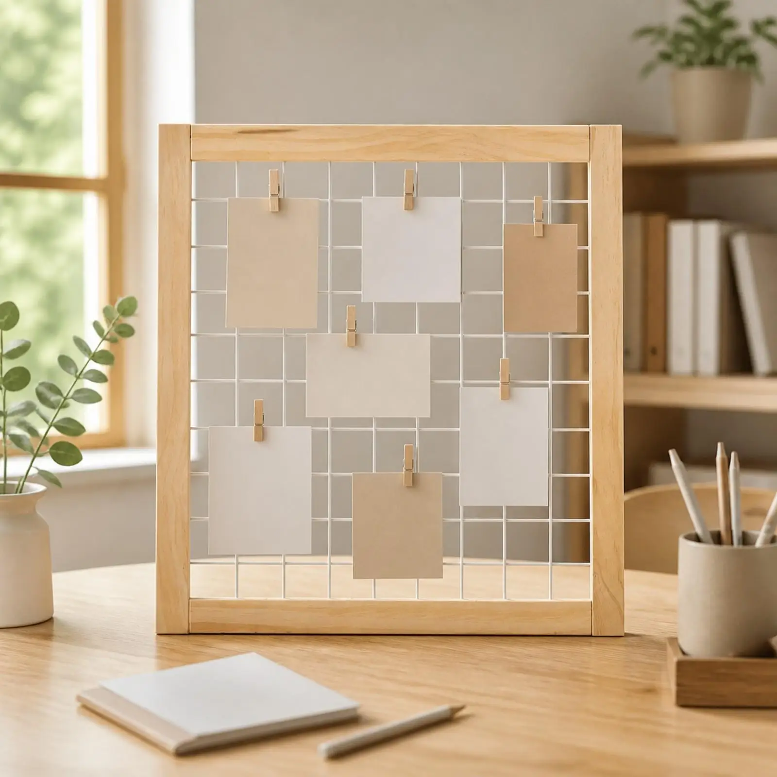 3 Pieces Folding Grid Display Panel Lightweight Foldable Display Panel with Metal Grid Portable Space-Saving for Craft Vendors