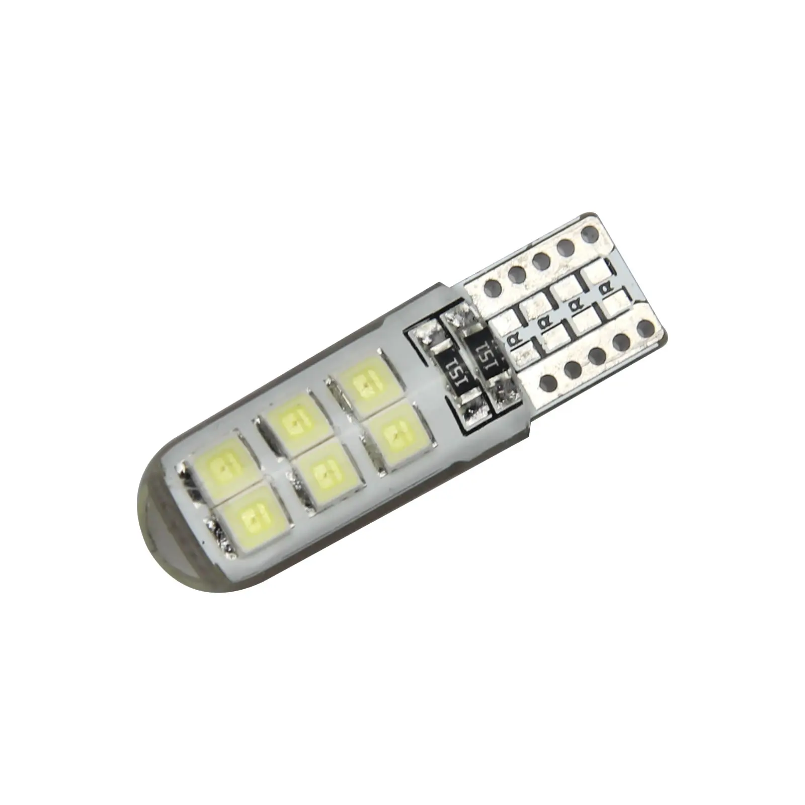 1x White RV T10 W5W Malibu Landscape Light Wedge Lamp Silicone 12 2835 SMD LED 147 152 158 12961 Z2746