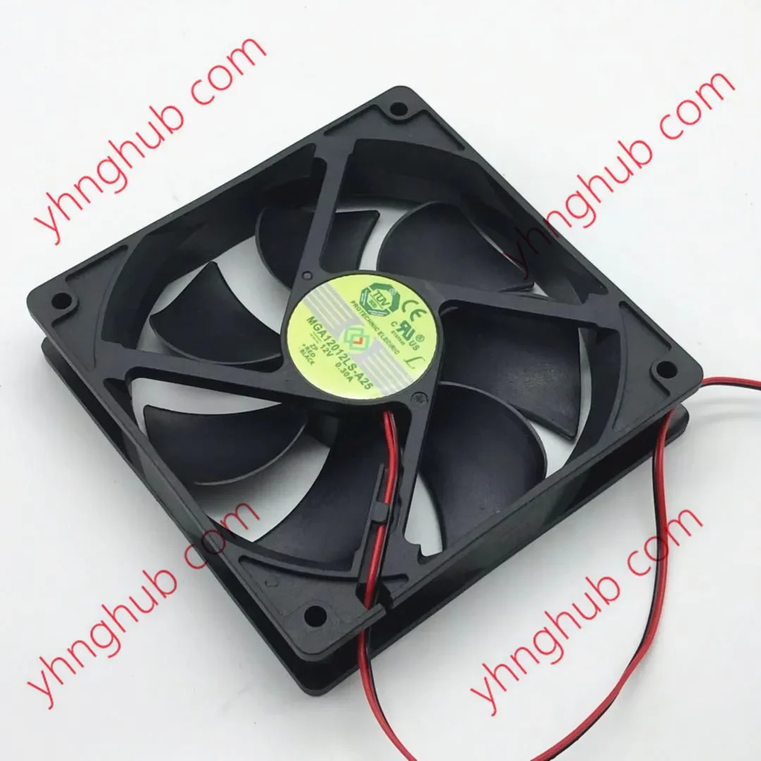 Magic MGA12012LS-A25 DC 12V 0.30A 120x120x25mm 2-Wire Server Cooling Fan