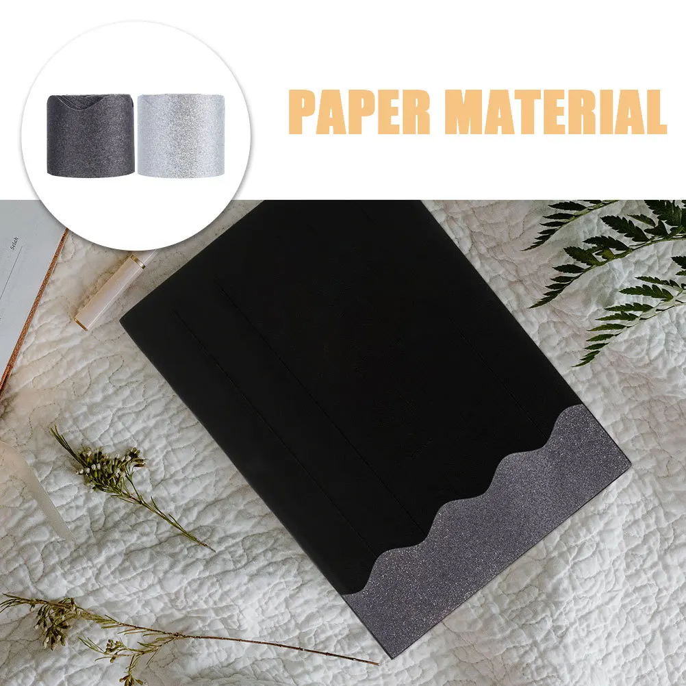 2-rollen glitter klaslokaal schoolbordranden decoratieve prikbordversiering schoolkantoor geschulpte randen sprankelende glitterversiering