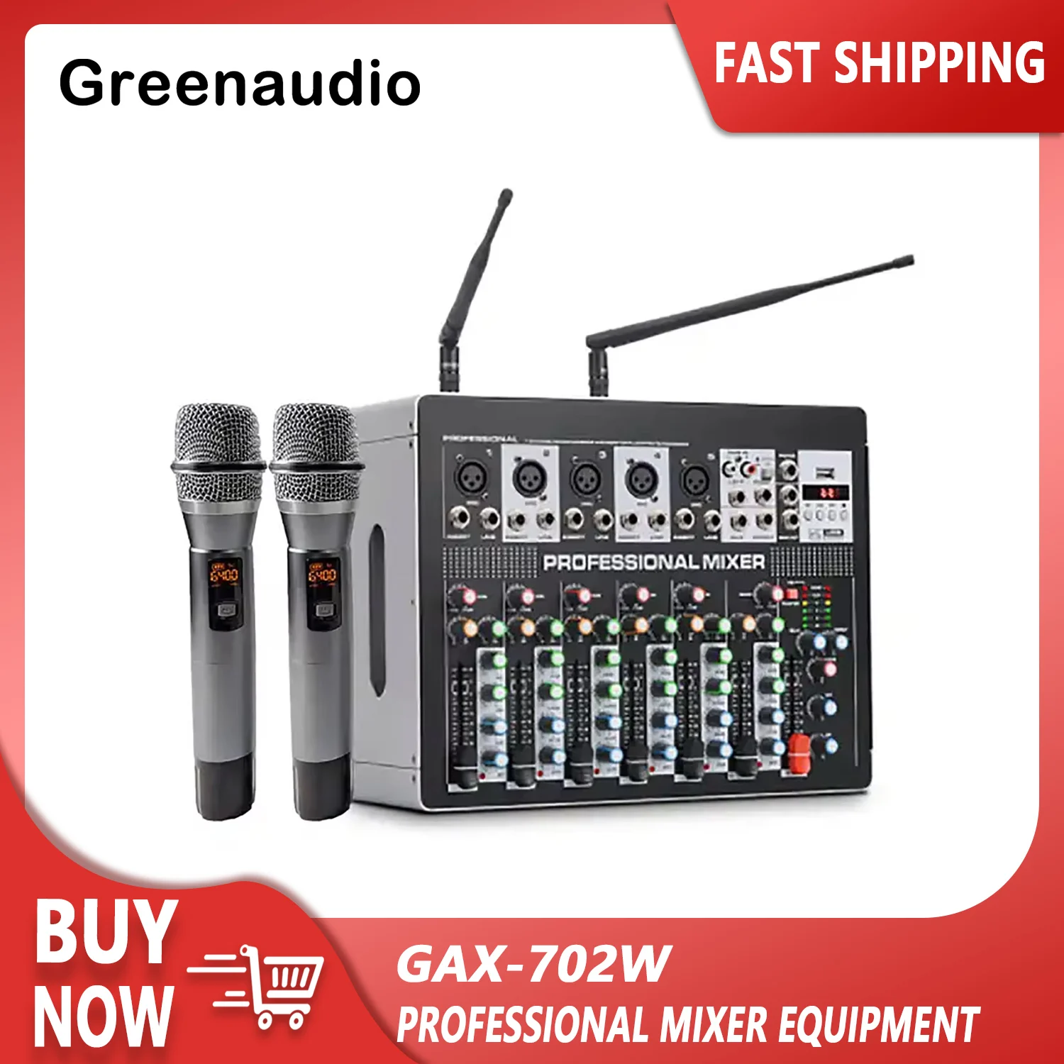 

GAX-702W professional 7-channel mixer wireless microphone all-in-one machine suitable for karaoke stage performances