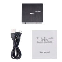 Video Extractor HDMI-Compatible to 3.5MM Audio Converter SPDIF Optical TOSLINK Stereo Out Splitter Adapter