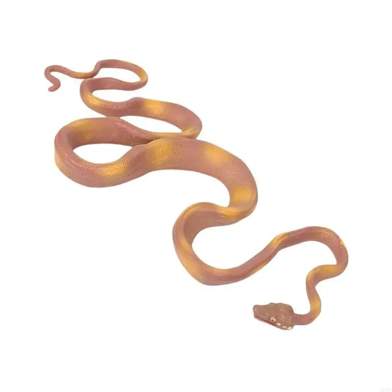 M89C Handmade Painted Snake and Baby Figurine Realistic Wild Animals Kingdom Toy Craft Supplies for Children Student