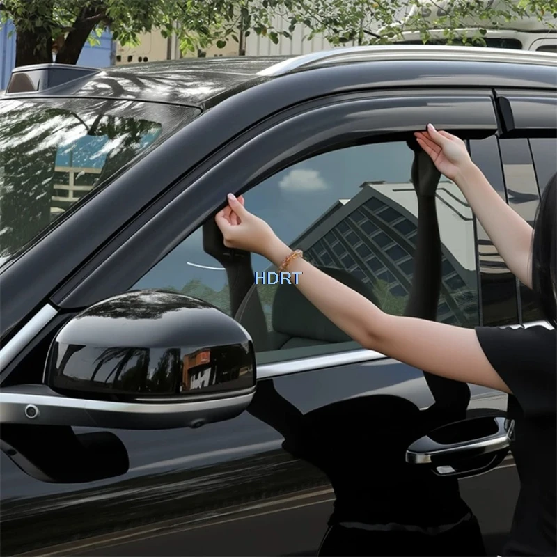 For Geely Zeekr 8X 2026 + Car Window Visor Wind Deflector Sun Rain Shelter Weather Shield Cover Protector Decoration Accessories