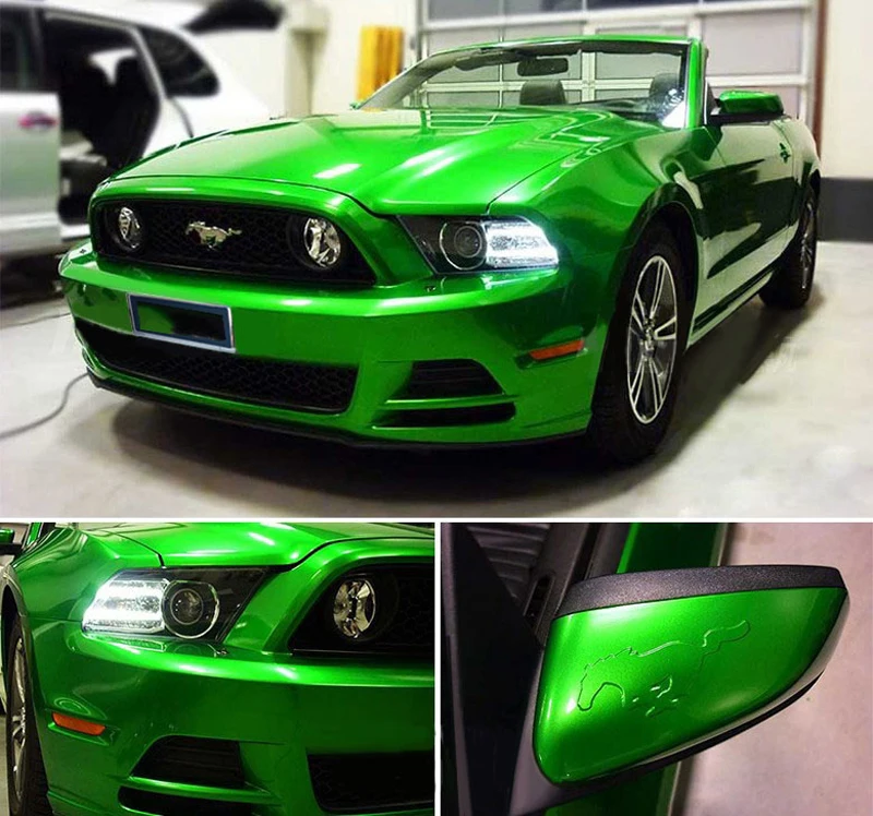 Matte Glossy Green Metallic Brushed Vinyl Wrap Film Military Army Green Mirror Chrome Car Wrapping Foil Adhesive Decal