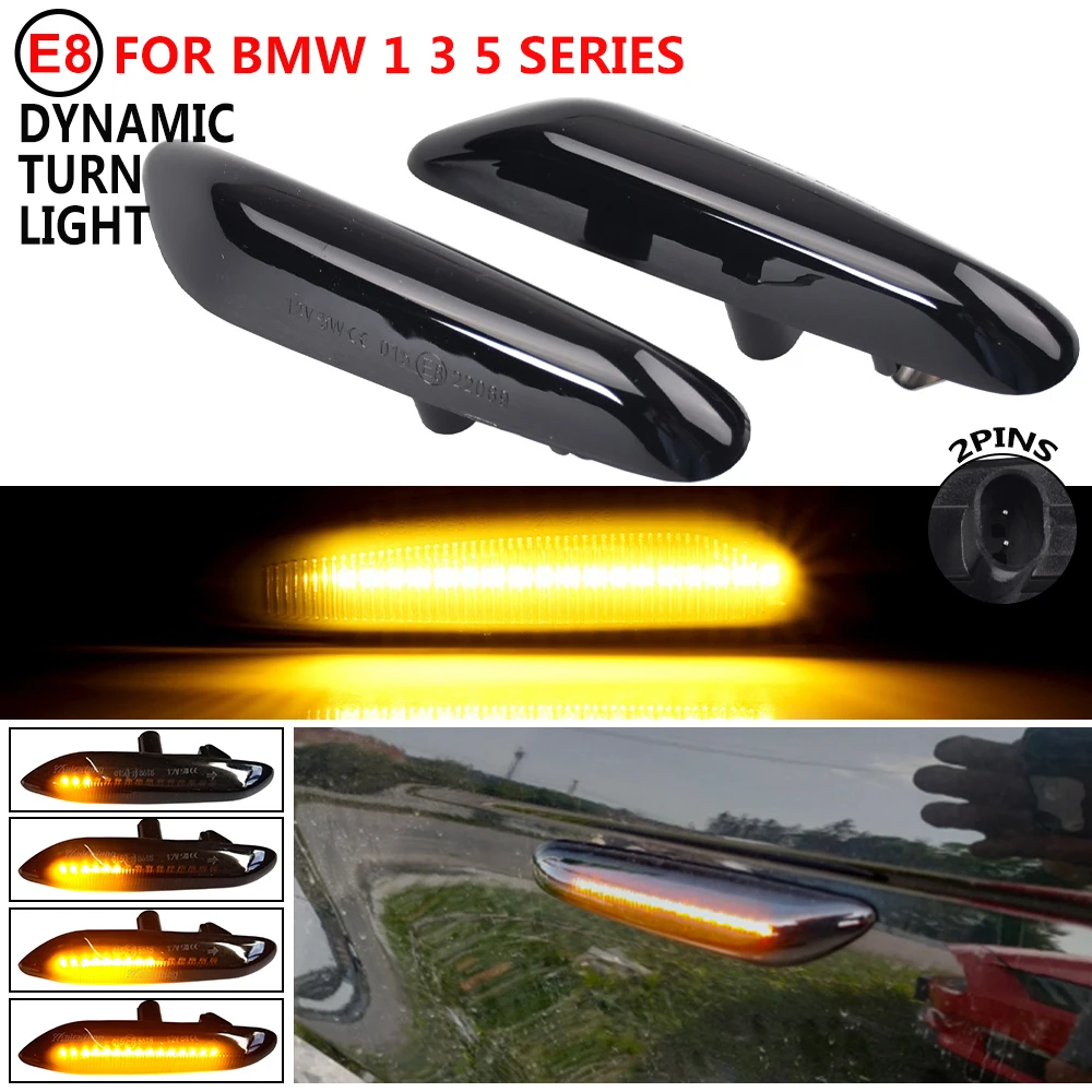 Dynamic Blinker For BMW X3 E83 X1 E84 X5 X53 E60 E61 E46 E81 E82 E90 E92 E87 E88 Flashing LED Turn Signal Side Marker Light